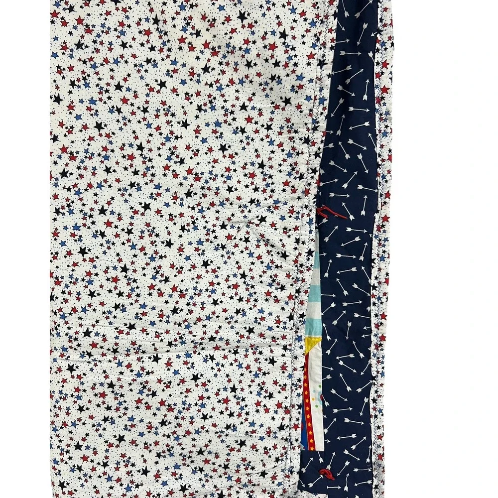 Handmade Patchwork Quilt 42x34 Colorful Kids Circus Animals Stars